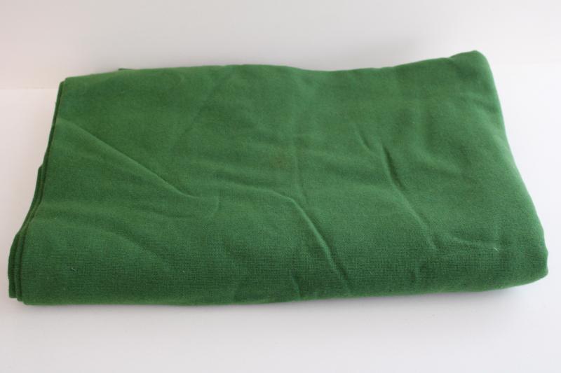 photo of kelly green wool fabric, vintage material for crafts sewing, rug making #1