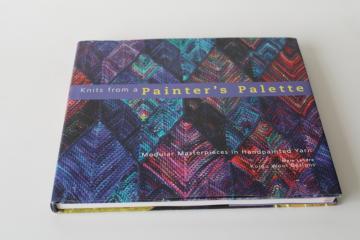 catalog photo of knitting with hand painted yarns Knits from a Painter's Palette artsy boho sweater patterns 