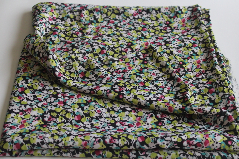 photo of ladylike floral print imitation silk fabric, silky rayon or high quality poly  #1