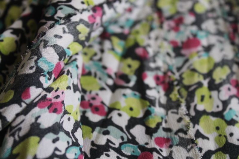 photo of ladylike floral print imitation silk fabric, silky rayon or high quality poly  #3