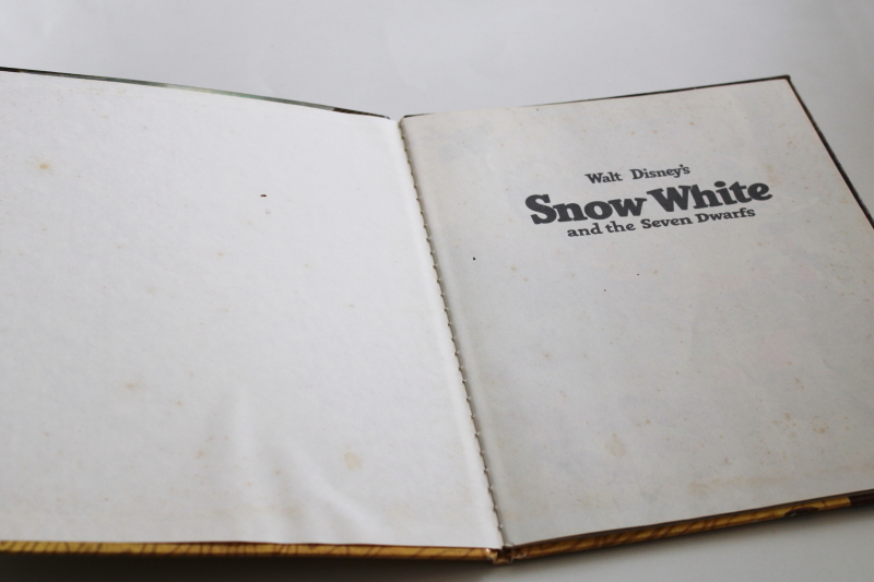 photo of large Golden Book Walt Disneys Snow White & the Seven Dwarfs 1979 vintage picture book #2
