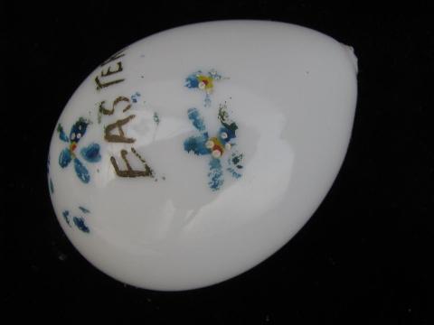 photo of large Victorian vintage hand blown glass egg, vintage Easter #2