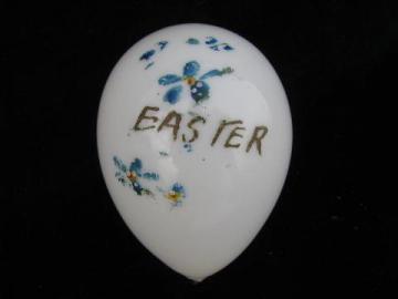 catalog photo of large Victorian vintage hand blown glass egg, vintage Easter