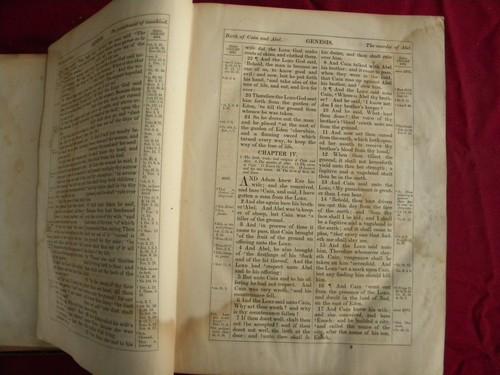 photo of large antique bible, 1872 with embossed leather cover #3
