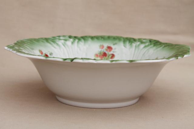 photo of large antique fruit bowls, collection of early 1900s vintage painted china dishes #13