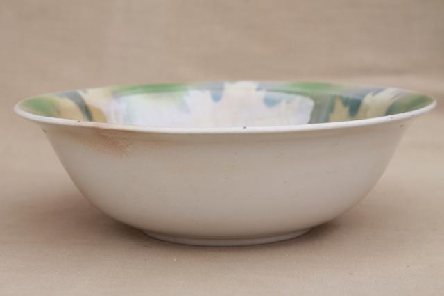 photo of large antique fruit bowls, collection of early 1900s vintage painted china dishes #16