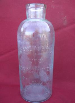 catalog photo of large antique glass canister jar candy store counter/ice cream parlor