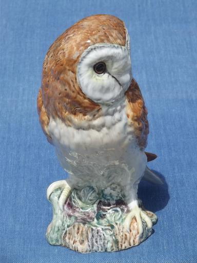 photo of large barn owl, vintage Beswick - England china figurine 8'' tall #2