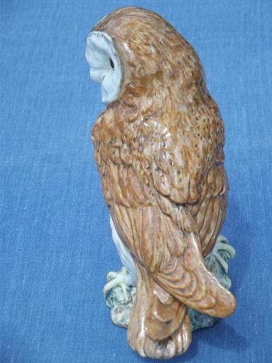 photo of large barn owl, vintage Beswick - England china figurine 8'' tall #4