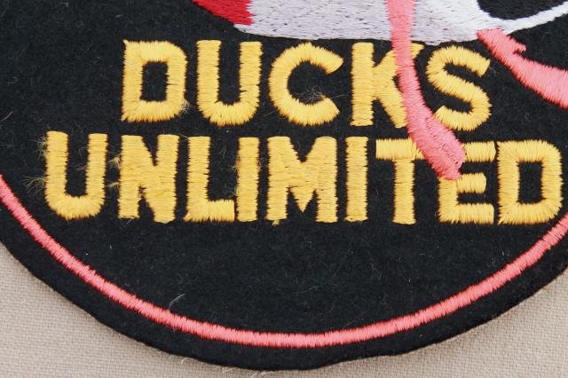 photo of large embroidered patches, Ducks Unlimited jacket patch w/ embroidered flying duck #3