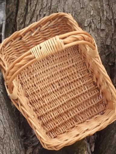 photo of large garden basket, natural wicker basket for produce or flowers #3