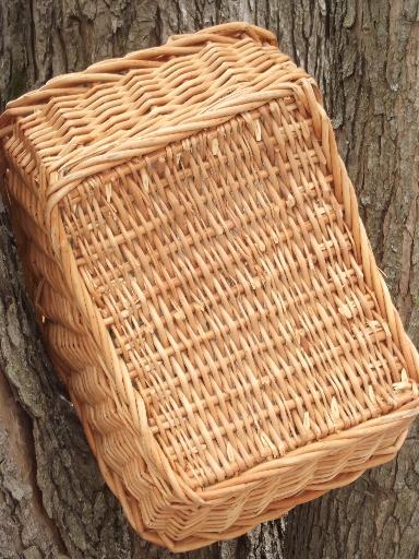 photo of large garden basket, natural wicker basket for produce or flowers #4
