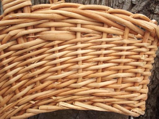 photo of large garden basket, natural wicker basket for produce or flowers #7