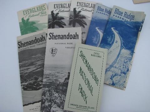 photo of large lot 1940s and 1950s National Park tour guides, pamphlets, maps etc. #3