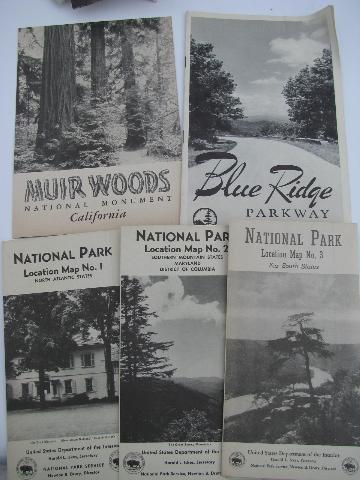 photo of large lot 1940s and 1950s National Park tour guides, pamphlets, maps etc. #4