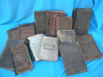 catalog photo of large lot of antique 1800s school books one room schoolhouse vintage