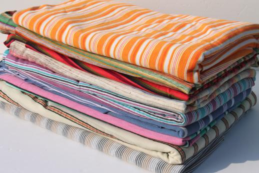 photo of large lot of vintage fabric, cotton knits & poly blend t-shirt knit jersey fabrics #1