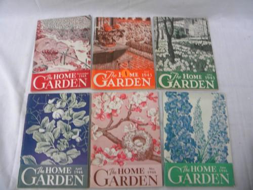 photo of large lot old 1940s The Home Garden gardening magazines vintage graphics #3