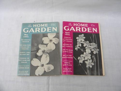 photo of large lot old 1940s The Home Garden gardening magazines vintage graphics #6