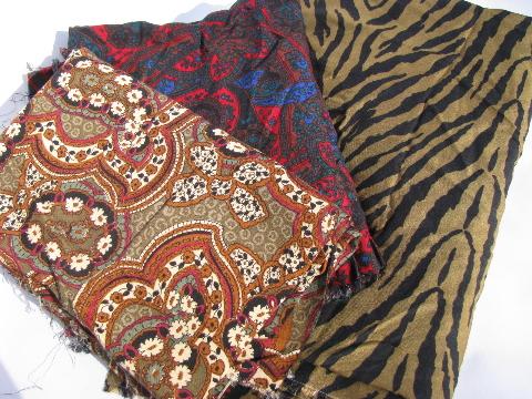 photo of large lot rayon blend fabric, dress material prints, 10 yards + #4