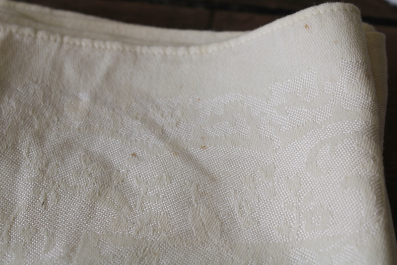 photo of large lot vintage rayon blend damask napkins, mix and match sets different patterns #6