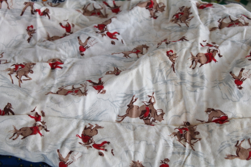 photo of large lot vintage scrap fabric, colorful prints for retro girly accessories, doll clothes etc #9