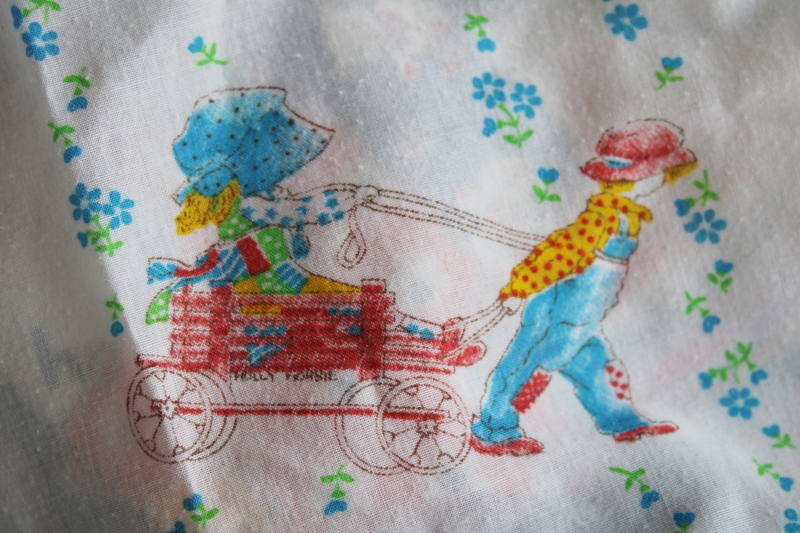 photo of large lot vintage scrap fabric, colorful prints for retro girly accessories, doll clothes etc #5