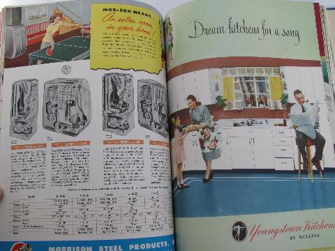 photo of large mid-century Eames vintage, illustrated architectural advertising catalog with color graphics. #2