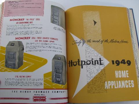 photo of large mid-century Eames vintage, illustrated architectural advertising catalog with color graphics. #5