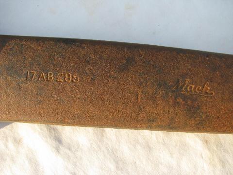 photo of large old Williams/Mack 1-7/8'' & 2'' engineer's wrench, 16'' long #3