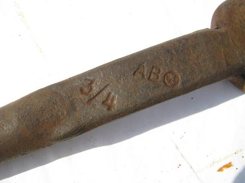 photo of large old bridge builder or steel construction erector's spud wrench #4