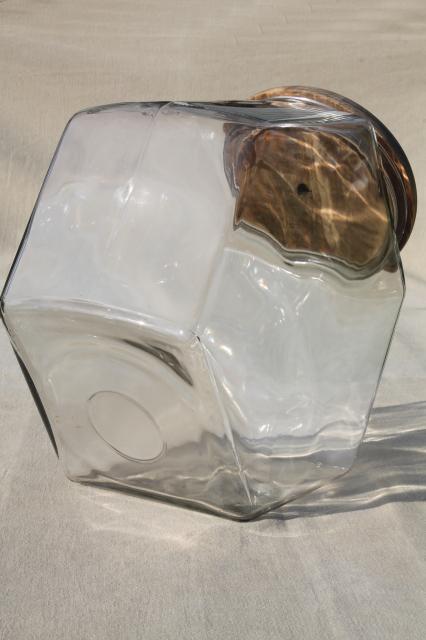 photo of large old glass canister / cookie jar, bakery / general store counter penny candy jar #5