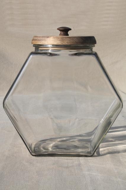 photo of large old glass canister / cookie jar, bakery / general store counter penny candy jar #7