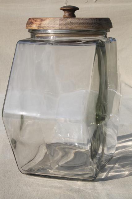 photo of large old glass canister / cookie jar, bakery / general store counter penny candy jar #8