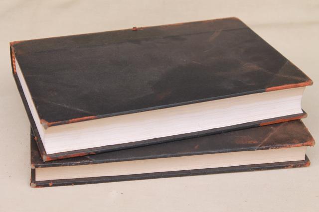 photo of large old leather bound books, antique 1930s vintage Literary Digest magazines #8