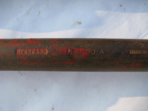 photo of large old truck & tractor lug nut socket wrenches, Herbrand #4