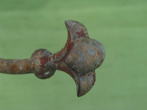 photo of large ornate bronze coat hook, antique Victorian vintage hardware #3