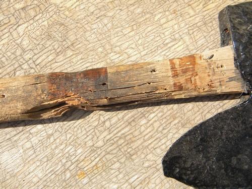 photo of large primitive antique broad axe with 11-1/2'' blade, for hand hewing barn beams etc #4