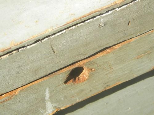 photo of large primitive old carpenter's chest or tool box w/copper fittings #10