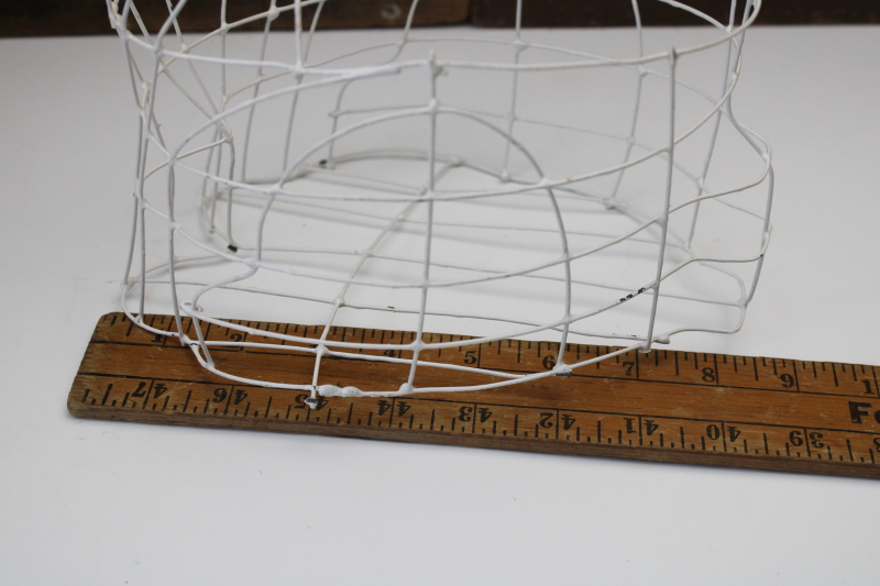 photo of large rabbit shaped wire basket, shabby chic vintage farmhouse Easter bunny spring decor  #7