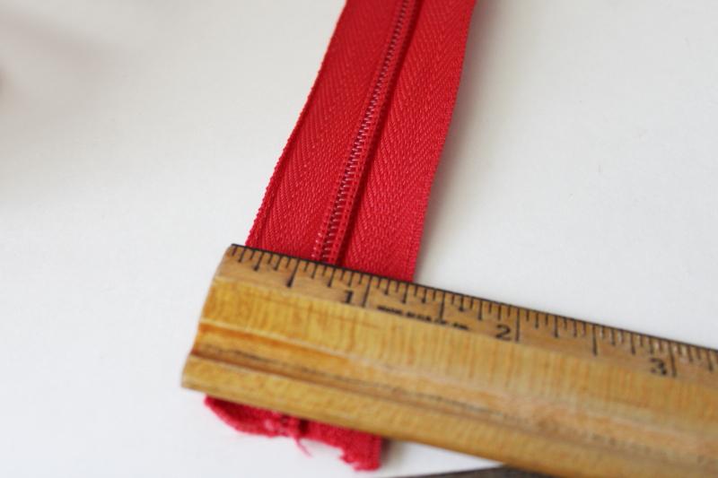 photo of large roll of red nylon zipper yardage, cut to length make your own zippers #4