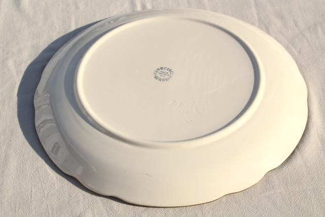 photo of large round chop or cake plate, serving platter tray Franciscan Desert Rose pattern #5