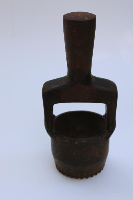 photo of large round rosette concho punch 2 inch diameter, C S Osbourne vintage iron tool, cutter for leatherworking  #5