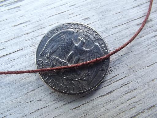 photo of large spool of Barbour pure linen #7 cord, vintage leather sewing thread #2