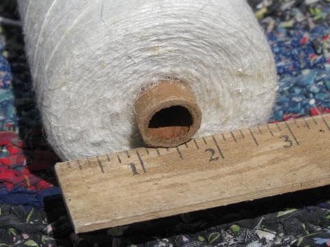 photo of large spool of Swiss pure linen yarn weight thread, homespun texture #2