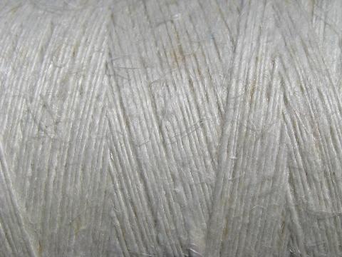 photo of large spool of Swiss pure linen yarn weight thread, homespun texture #3