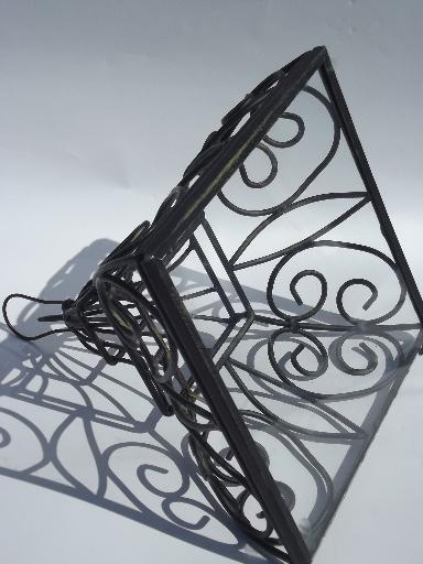 photo of large tabletop glass house, wrought iron birdcage terrarium display box #7