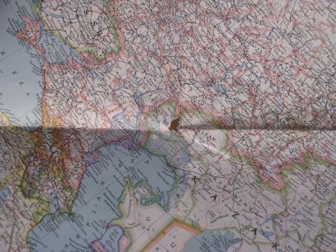 photo of large vintage WWII full color map USSR Union of Soviet Socialist Republics 1944 #3