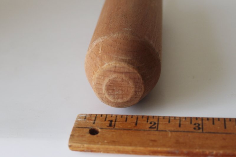 photo of large wood pestle or masher, primitive vintage farmhouse kitchen utensil #2