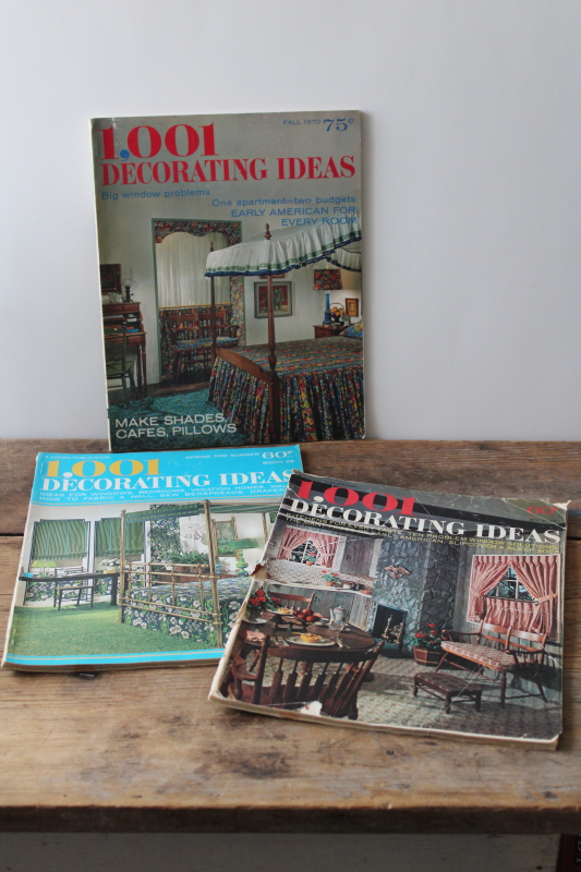 photo of late 60s early 70s vintage home decor magazines, 1,001 Decorating Ideas #1
